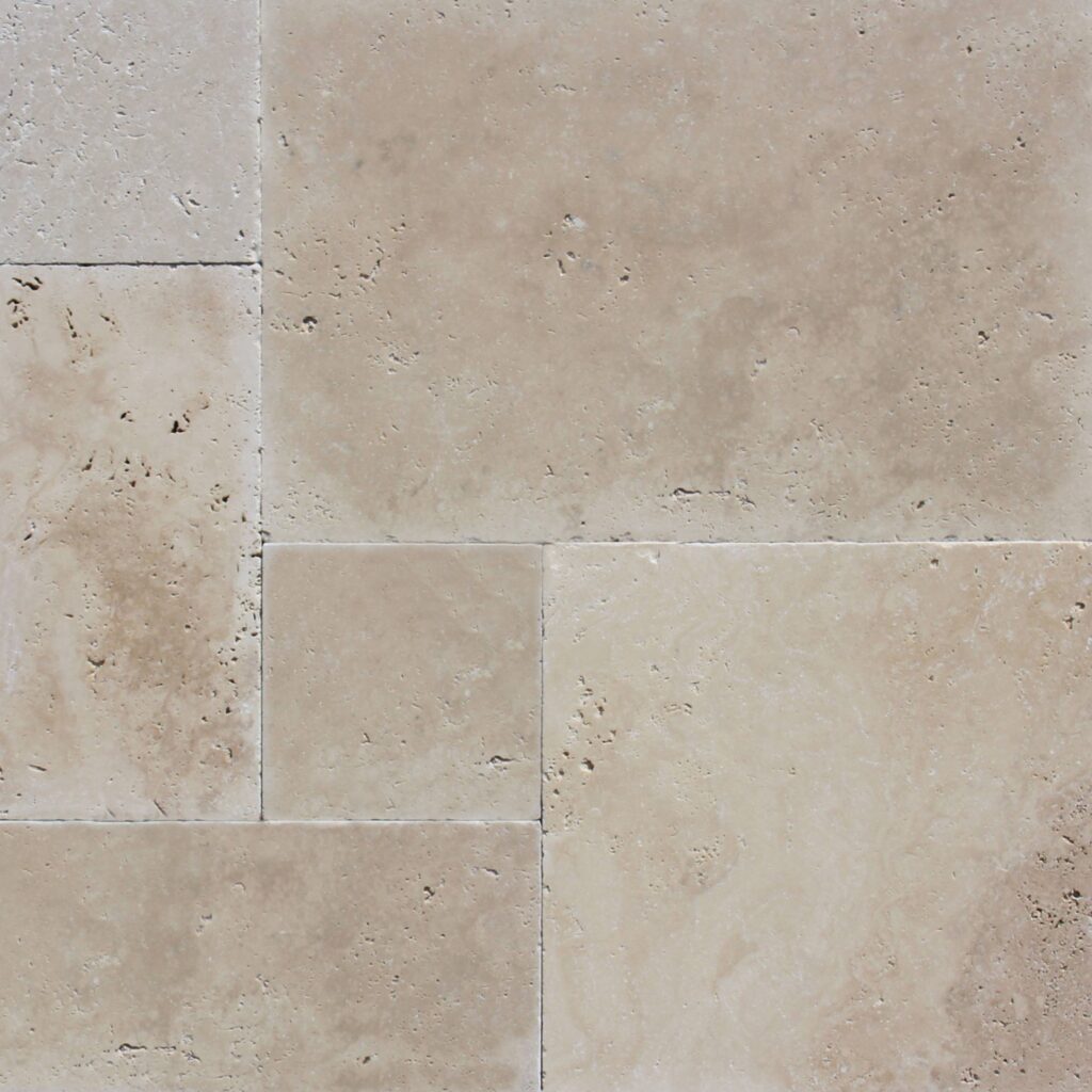 A piece of Cordoba Cream French Pattern paver tile